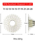 10 Speed Bike Cassette 11-28T For MTB And Road, Smooth Shifting, Beastly Gear Range, HG Hub Compatible With Shimano Sram Transmission, Durable Steel Construction, Rust Resistant, 11T To 28T, Ready For Any Trail Upgrade, dimensions shown