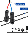 20 Pack Low Voltage Waterproof Landscape Light Cable Connectors For 12 To 20 Gauge Wire attached to power cords