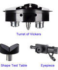 Components of Top Shelf Digital Micro Vickers Hardness Tester With LCD Display And 200X Microscope for precise metal testing.