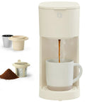 Eco Series Single Serve Coffee Maker For K Cup And Ground Coffee With Six To Twelve Oz Brew Sizes And Strong Brew Option