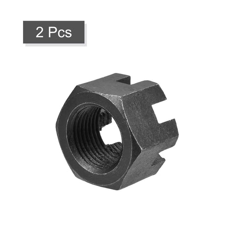 Pick Up This Sick Heavy Duty M24 X 2mm Hex Slotted Castle Nut Crafted From Solid Carbon Steel Grade 4 8 In Deep Matte Black Finish For Quick Fixes And Smooth Builds That Are Legit Dope And Ready To Roll On Any Rig You Got