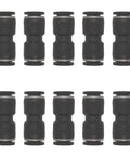 Five Sixteenth Inch Pneumatic Quick Connect Fittings Push To Connect Straight Union Coupler Pack Of Ten For Fast Assembly