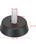 Heavy Duty 4 Pack Furniture Levelers With Threaded Galvanized Steel And Rubber Anti Slip Feet For Tables Chairs Sofas