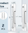 Two Pack Heavy Duty Carbon Steel Door Latch Guard Plate dimensions, 10 inches tall, for outswing door security protection.