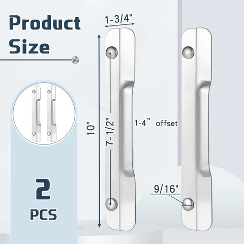 Two Pack Heavy Duty Carbon Steel Door Latch Guard Plate dimensions, 10 inches tall, for outswing door security protection.