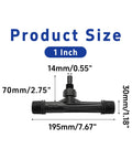 Dimensions of 2 Pack 1 Inch Venturi Fertilizer Injector With Barbed Fittings For Irrigation Systems Garden And Hydroponics Mixer
