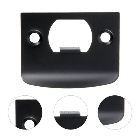 4 Pack Door Latch Backplates And Deadbolt Frame Filler Back Plate Universal Round Lip Black Restorer For Exterior Doors