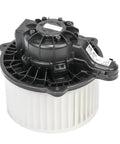 Factory Heating And Air Conditioning Blower Motor For Gm Pickup Trucks With Self Aligning Bearings Easy Swap Cabin Fan Replacement Built Tough For All Day Cruising, showing top view with black and white design.