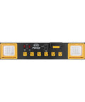 Front view of Heavy Duty Commercial Grade Power Station With Six Outlets And Two USB Ports Built In Cradle And Pivoting 1000 Lumen LED Lights
