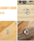 Heavy Duty Stainless Steel Silent Flush Cabinet Door Hinges Set 12 Piece Flat Replacement Hinges on wood