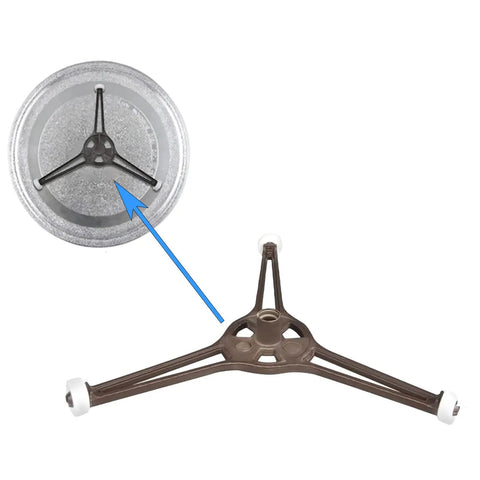 Microwave Turntable Support Ring Replacement With 14mm Roller Dia For Glass Plate Tray Plastic Turntable Triple Arm Holder