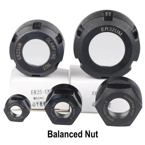 Top Shelf Er25 Collet Chuck Nut For Cnc Milling And Engraving Tools, black oxide finish, various sizes for precision clamping.