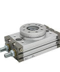 Rock Solid Pneumatic Rotary Cylinder Double Acting Air Table Actuator For Precision Vertical And Horizontal Motion Control Compatible With MSQB And MSQA Series Models Including MSQB1A MSQB2A MSQB3A MSQB7A MSQA1A MSQA2A MSQA3A MSQA7A, side view