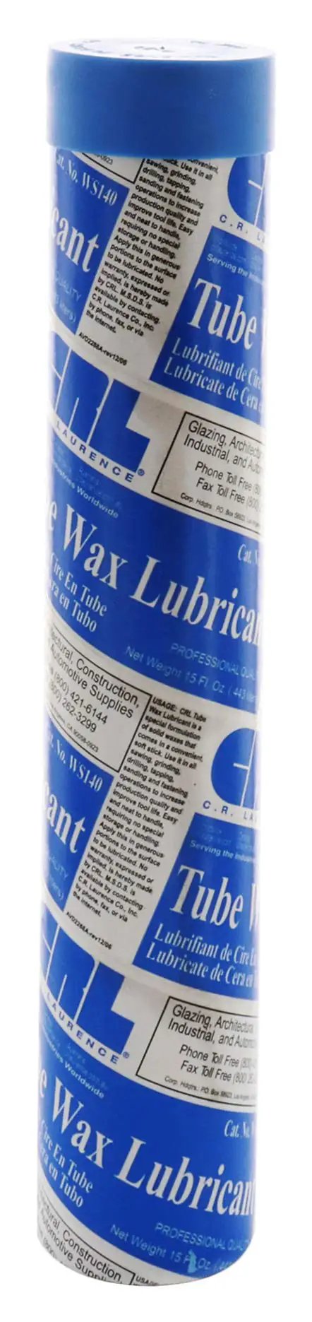 Tube Wax Lubricant For Sanding Belts And Discs Solid Wax Stick in blue and white packaging, 15 oz