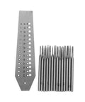 Top Shelf Tungsten Steel Screw Drilling Plate Kit With Rock Solid Thread Mold For Crafting Custom Earrings And Bracelets with measuring plate and drill bits.