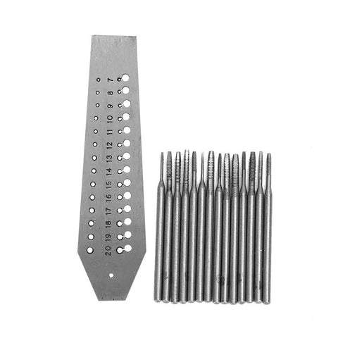 Top Shelf Tungsten Steel Screw Drilling Plate Kit With Rock Solid Thread Mold For Crafting Custom Earrings And Bracelets with measuring plate and drill bits.