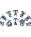 Heavy Duty Steel Quarter Turn Fastener Buttons Featuring 3/8 Inch Hex Oval Heads And Half Inch Bodies For No Sweat Panel Access Quick Twist Setup 10 Piece Pack.