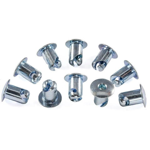 Heavy Duty Steel Quarter Turn Fastener Buttons Featuring 3/8 Inch Hex Oval Heads And Half Inch Bodies For No Sweat Panel Access Quick Twist Setup 10 Piece Pack.