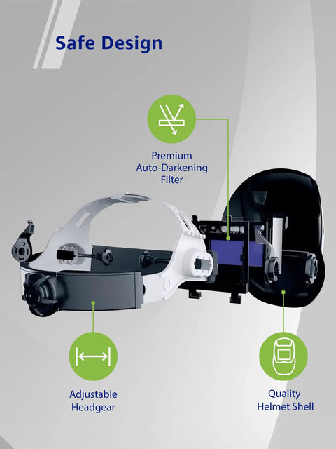 Pro Grade Auto Darkening Welding Helmet With True Color Solar Power 4 Arc Sensors Wide Shade Range interior design