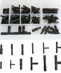 Amazon 125-pc nylon vacuum hose fittings kit with barbed tees, reducers and straight connectors in 12 sizes