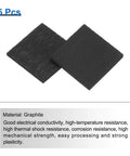 Rectangle Graphite Block Ingot High Purity Graphite Electrode Plate Sheet 20x20x2mm For Melting Casting And Electrolysis Pack Of Five