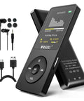Dope 32GB MP3 Player With Bluetooth 5.3, Portable Music Player with earbuds and USB cable, features FM Radio and Voice Recorder.