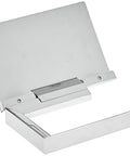 Selection Cube Paper Holder With Cover In Starlight Chrome For Modern Bathrooms Concealed Fastening Slick Clean Square Lines Durable Chrome