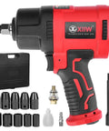 Professional 1/2 Inch Air Impact Wrench Packs Tough As Nails 1560 Ft Lbs Of Raw Power Into A Lightweight Rubber Grip Design for mechanics