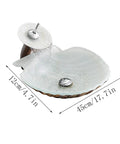 Bathroom Vessel Sink Tempered Glass Bathroom Vessel Sink Shell Shape Above Counter Vanity Sink with faucet and draining.