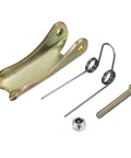 PATIKIL 1.7-inch hook safety latch kit, zinc-plated, 2-pack with mounting bracket, springs, bolt and nut