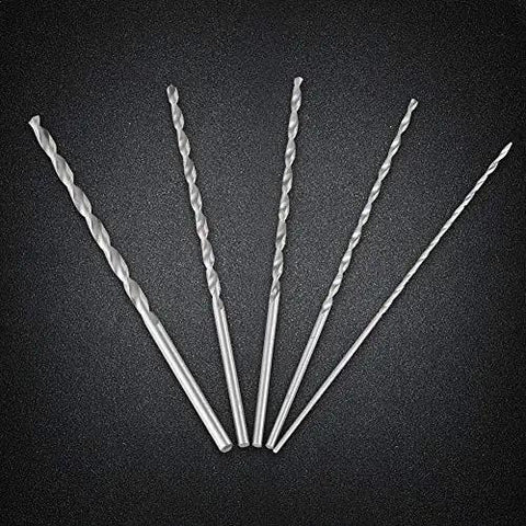 Five Piece Extra Long High Speed Steel Drill Bit Set With Long Shank For Wood Plastic Aluminum And Composite Materials HSS Twist Drill Bits