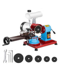 Built Like A Tank 370W Blade Sharpener With Wet Cooling Chamber For Circular And Carbide Edges showing machine with circular saw attachment.