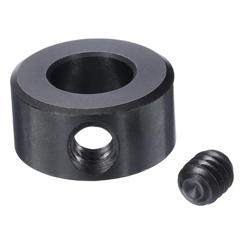 Four Pack Set Screw Shaft Collars Seven Sixteenth Inch Bore Carbon Steel With Seven Eighth Inch Outer Diameter And Seven Sixteenth Inch Width