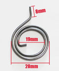 Super Tough Door Knob Repair Spring Kit With Rust Resistant Stainless Steel Internal Lever Latch Springs Perfect For Doors Chairs Hammocks And Gardens Featuring Easy Install Hook Design To Stop Stretching While Keeping Your Sliding Doors And Furniture. 28mm OD 19mm ID spring