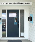 Adjustable Video Doorbell Corner Mount With Anti Theft Design From 30 To 140 Degrees Compatible With Video Doorbell 2 3 3 Plus 4 And 2020 Release No Fuss Setup For Apartments Rentals Dorms installed on door and wall.