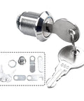 Set Of Four Premium Zinc Alloy Cam Locks 16 To 30 Mm for cabinets and tool boxes with keys and latch components visible