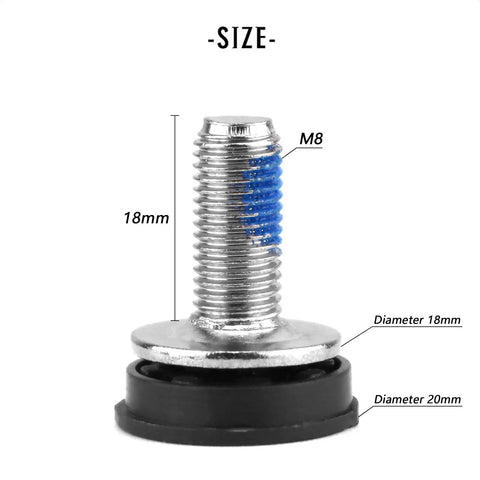 8Mm Hex Crank Arm Bolts With Caps For Bicycle Square Hole Cranksets And Bottom Brackets Replacement Hardware Fits Suntour