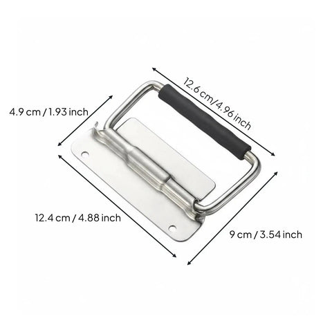 Beefed Up 304 Stainless Steel Surface Mount Pull Handle With Rubber Grip For Zero Hassle Install On Pro Grade Beast Mode Heavy Duty Enclosures And Workshop Cabinets