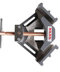 Beefy 4 Inch Jaw Angle Clamp Heavy Duty Right 90 Degree Welding Vice For Woodworking Metalworking Corner Miters And Photo Framing Cast Iron Construction AC-100 with copper-plated screw.