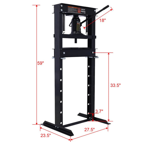 20 Ton Hydraulic Shop Press With Rugged H Frame Base And Smooth Adjustment Plate Built As A Badass Garage Bearing Machine That Handles Serious Gear Tasks Without Breaking A Sweat