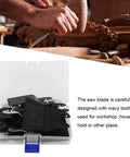 All Purpose Oscillating Tool Blade Kit, 20 Piece High Carbon Steel Set in case, shown with woodworking detail