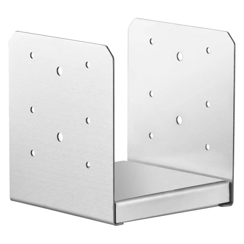 Adjustable 6 By 6 Inch Post Base Anchor Bracket Set Stainless Steel Ten Piece Internal 5.9 By 5.5 Inch Opening For Pavilion Deck Porch Handrail Railing Support And Decorative Anchor Plate