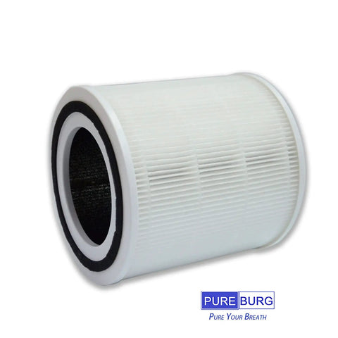 Side view of a cylindrical 2-Pack H13 HEPA Air Filter With Activated Carbon For TT-AP005 Purifier 2-In-1 4-Stage Filtration