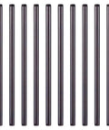 Pack of 10 3/4 Inch Black Malleable Iron Pipe Nipples 24 Inch Long Dual Threaded Fittings for DIY Steampunk Industrial Projects