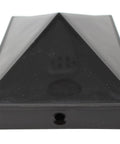 Plastic Pyramid Fence Post Caps 4x6 Nominal 3-5/8 x 5-5/8 With Pre-Drilled Holes Black or White Pack of 2 Great for Decks