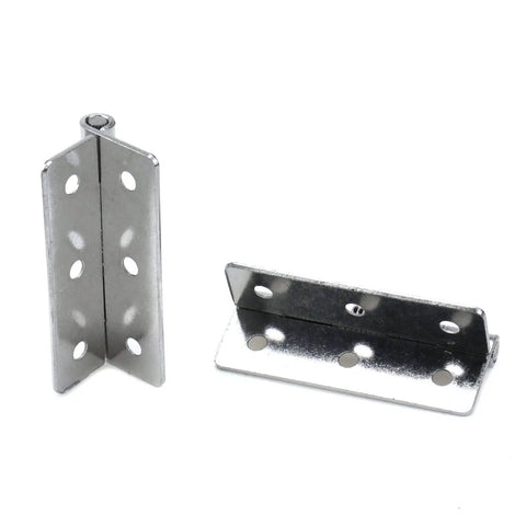 Self Closing Cabinet Hinges With Spring Loaded Action 3 Inch Stainless Steel Durable Loaded Hinges For Cabinets And Doors Auto Close Design 4 Pack With Screws, showing two stainless steel hinges on a white background.