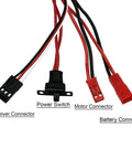 Connectors and power switch for 30A Brushed ESC With Brake For DIY Mini RC Cars Boats And Crawlers 2 Pack Ready To Run Plug And Play 4 To 8V