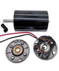 Heavy Duty Cnc Engraving Spindle Motor 300W 48V Dc Brush Air Cool 12000 Rpm showing motor body and wiring components.