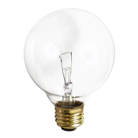 Four Pack G25 Globe Light Bulbs 25W Incandescent 2700K Soft White E26 Base Dimmable Crystal Clear Vanity Lights For Makeup Mirror Bathroom And Pendant Fixtures Built For A Get Ready Glow single bulb