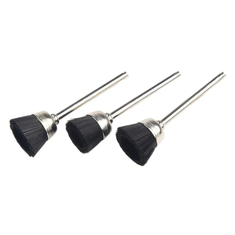 9 Piece Nylon Cup Wheel Set With 3mm Shanks For Tight Corners And Jewelry Metal Polishing Descaling Buffing In Narrow Areas, brushes